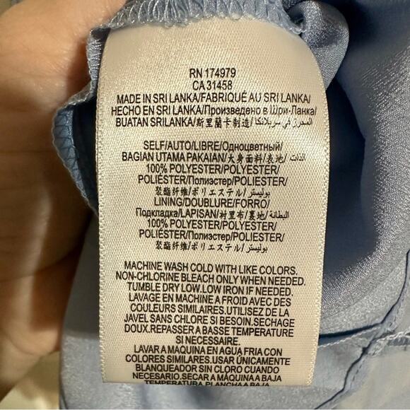 NWT light blue BCBGeneration short chiffon shift dress cutout sleeveless small - Picture 6 of 7